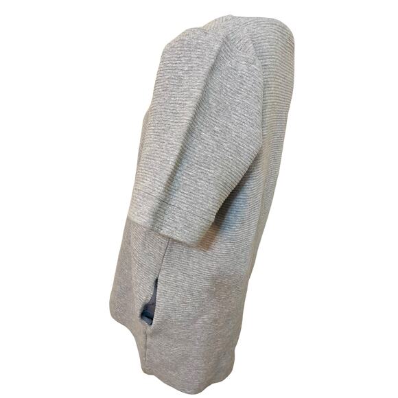 Banana Republic Top Shirt Pullover Tunic Women Large Gray Grey File Knit Pocket - Picture 2 of 6